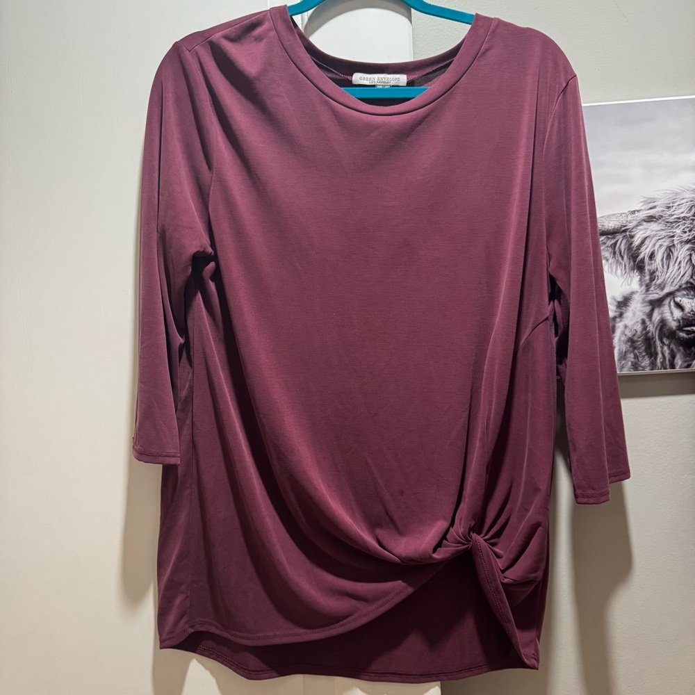 Green envelope blouse